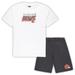 Men's Concepts Sport White/Charcoal Cleveland Browns Big & Tall T-Shirt and Shorts Set