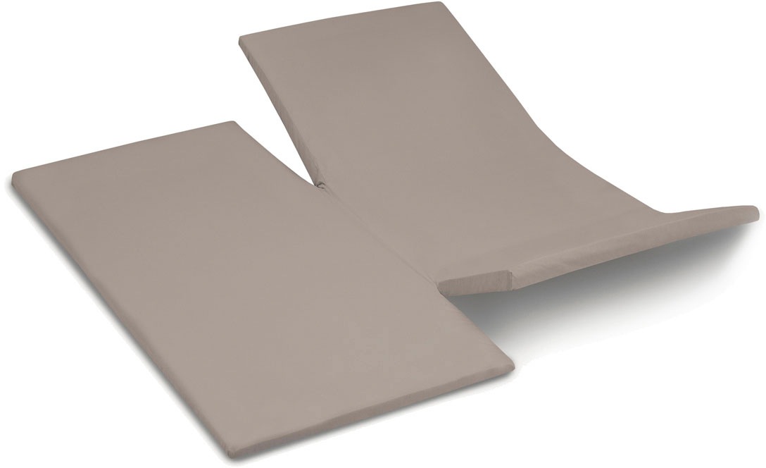 Spannbettlaken CINDERELLA "Sundays für 35 cm Höhe", grau (taupe), B:200cm L:200cm, Satin, Obermaterial: 100% Baumwolle, Bettlaken, OEKO-TEX-zertifiziert Image