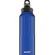 SIGG - Alu Sport Trinkflasche - WMB Traveller Blau - Klimaneutral Zertifiziert - Für Kohlensäurehaltige Getränke Geeignet - Auslaufsicher - Federleicht - BPA-frei - Blau - 1,5L