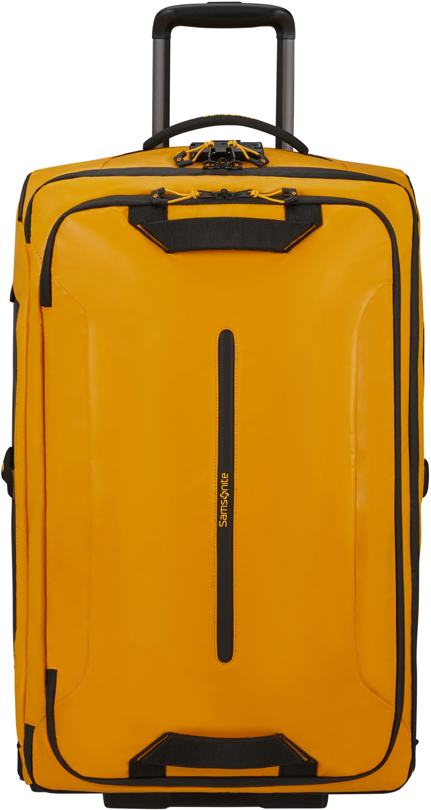 Weichgepäck-Trolley SAMSONITE "ECODIVER, 67 cm", Gr. B/H/T: 43cm x 67cm x 28cm 76 l, gelb, Nylon, Polyester, Koffer, Trolley Reisegepäck Weichgepäck teilweise aus recyceltem Material Image
