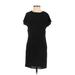 Armani Exchange Casual Dress - Sheath Crew Neck Short sleeves: Black Print Dresses - Women's Size 0