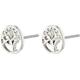 Pilgrim Silver Recycled Tree Of Life Earrings - Silver