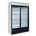 Valpro VP2R-48LHC 54" 2 Section Glass Door Merchandiser, (2) Sliding Doors, 115v, 48 cu. ft, White