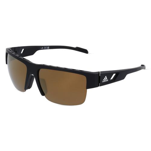 Adidas SP0070 Unisex-Sonnenbrille Vollrand Eckig Kunststoff-Gestell, schwarz