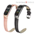 Essidi-Bracelet en cuir avec étui pour Xiaomi Mi Band 8 7 6 5 4 3 bracelet de montre pour