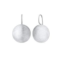 Nenalina Ohrringe Basic Geo Kreis Brushed Trend 925 Sterling Silber (Farbe: Silber)