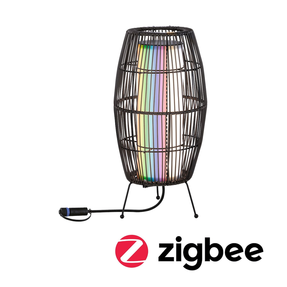 Paulmann Plug & Shine LED Lichtobjekt Smart Home Zigbee 3.0 Basket IP44 RGBW+ 3,2W Schwarz 94754 Image