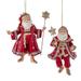 Regal Red Santa Ornaments, 2 Assorted