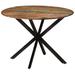 vidaXL Dining Table Ø43.3"x30.7" Solid Wood Reclaimed and Steel - Brown