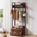 Freestanding Closet Organizer Small Clothes Rack Coat Rack with Drawers and Shelves