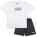 Men's Concepts Sport White/Charcoal Los Angeles Chargers Big & Tall T-Shirt and Shorts Set