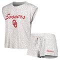 Women's Concepts Sport Cream Oklahoma Sooners Montana T-Shirt & Shorts Sleep Set