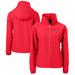 Women's Cutter & Buck Red Texas Rangers Charter Eco Recycled Full-Zip Jacket