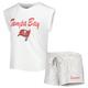 Women's Concepts Sport White/Cream Tampa Bay Buccaneers Montana Knit T-Shirt & Shorts Sleep Set