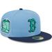 Men's New Era Light Blue/Navy Boston Red Sox Green Undervisor 59FIFTY Fitted Hat