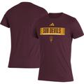 Men's adidas Maroon Arizona State Sun Devils Wordmark Tri-Blend T-Shirt