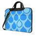 Drop Raindrop Water Blue Laptop Bag 13 inch Laptop or Tablet Business Casual Laptop Bag