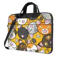 Cute Yellow Cat Laptop Bag 13 inch Laptop or Tablet Business Casual Laptop Bag