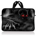 LSS 10.2 inch Laptop Sleeve Bag Carrying Case with Handle for 8 8.9 9 10 10.2 Apple MacBook Acer Dell Hp Sony Red Eye Dark Ghost Zhombie Skull