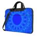 Blue Geometric Texture Laptop Bag 15.6 inch Laptop or Tablet Business Casual Laptop Bag