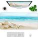 Beach Gaming Mouse Pad XXL Large Mouse Pad 35x15.7x0.12 inch Extra Large Mouse Pad Ocean Theme Blue Mouse Pad (Beach Ocean -3)