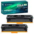 206A Black Toner Cartridge| Ink realm Compatible Toner for HP 206A 206X W2110A W2110X Works with HP Color LaserJet Pro M255 Color LaserJet Pro MFP M282 M283 Series Ink (Black 2-Pack)