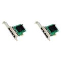 2X Pci-E X1 Gigabit Network Card Pci- 4 Port Ethernet Network Card Rtl8111F Ethernet Lan Card