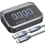 ORICO USB 3.0 Hub 5Gbps USB Hub with 4 USB A Ports USB Adapter USB Extender USB Splitter with 1.64Ft USB Cable USB Multiport Adapter for MacBooks Laptop Camera Keyborad Mouse