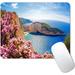 Beach and Flowers Against Sunset Mouse Pad Non-Slip Rubber Base Wireless Gaming MousePads for Computers Laptop Office Cute Mouse Pads with Designs for Women