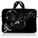 LSS 10.2 inch Laptop Sleeve Bag Carrying Case with Handle for 8 8.9 9 10 10.2 Apple MacBook Acer Dell Hp Sony Vines Black and White Swirl Floral