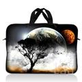 LSS 10.2 inch Laptop Sleeve Bag Carrying Case Pouch with Handle for 8 8.9 9 10 10.2 Apple MacBook Acer Dell Hp Sony Planet Mars Earth and Moon Eclipse