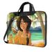 Tropical Coconut Tree Girl Laptop Bag 14 inch Laptop or Tablet Business Casual Laptop Bag