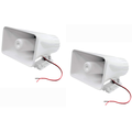 2 Pack 8 PA Power Horn Loud Speaker 40W Indoor Outdoor 80 Watt Max Power TC-D25