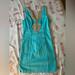 Lilly Pulitzer Dresses | Excellent Condition Lilly Pulitzer Turquoise/Gold Accent Scoop Back Sheath Dress | Color: Blue/Gold | Size: 8