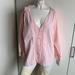 Zara Tops | *Nwt* Zara Large Flowy Blouse Long Sleeve Button-Up Pink V-Neck Embroidery Pleat | Color: Pink | Size: L