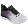 Slip-On Sneaker SKECHERS "SUMMITS BRIGHT CHARMER", Damen, Gr. 40, schwarz-weiß (schwarz, weiß), Textil, casual, Schuhe, Schlupfschuh, Slipper, Freizeitschuh mit schönem Farbverlauf