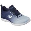 Slip-On Sneaker SKECHERS "SUMMITS BRIGHT CHARMER", Damen, Gr. 38, blau (navy), Textil, casual, Schuhe, Schlupfschuh, Slipper, Freizeitschuh mit schönem Farbverlauf