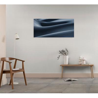 Leinwandbild KOMAR "Shapeshifter - Größe 90 x 40 cm", blau (farbe bild(er): blau, weiß), B:90cm H:40cm T:2cm, Papier, Holz, Bilder, Keilrahmenbild mi Echtholzrahmen Image