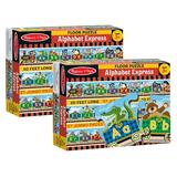 Melissa & Doug Alphabet Express Floor Puzzle 10 x 6-1/2 27 Pieces Pack of 2