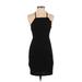 Shein Casual Dress - Bodycon Halter Sleeveless: Black Print Dresses - Women's Size Small