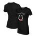 Women's Tiny Turnip Black Kentucky Derby Rose Horseshoe T-Shirt