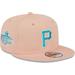 Men's New Era Pink Pittsburgh Pirates Sky Aqua Undervisor 9FIFTY Snapback Hat