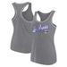 Women's Fanatics Branded Gray Los Angeles Rams Wordmark Logo Racerback Scoop Neck Tank Top