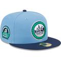 Men's New Era Light Blue/Navy Chicago White Sox Green Undervisor 59FIFTY Fitted Hat