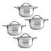 BergHOFF Essentials Stainless Steel 4Pc Hors D'oeuvres Mini Pot Set, 2.5" Stainless Steel in Gray | 3 H x 2.5 W in | Wayfair 2220123