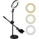 5 Core 6 Inch Ring Light w/ Overhead Phone Mount Dimmable Selfie LED Lights RING MOB PL Metal/Steel in Gray | 16.5 H x 8.5 W x 8.5 D in | Wayfair