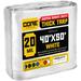 Core Tarps 40 ft. x 50 ft. 20 Mil Heavy Duty Polyethylene Tarp, Waterproof, Rip & Tear Proof Aluminum in Gray | 1 H x 40 W x 50 D in | Wayfair