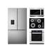 Cosmo 4 Piece Kitchen Package 30" Electric Cooktop 30" Single Electric Wall Oven 30" Over-the-range Microwave & French Door Refrigerator | Wayfair