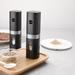 SC0GO 2 Pack Electric Grinder Set Battery Operated, Automatic Pepper Mill w/ Light, Gravity Sensor & Safety Switch | 7.1 H x 2.1 W in | Wayfair