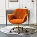 Etta Avenue™ Clio Task Chair w/ Height Adjustable Upholstered, Metal in Red/Orange/Brown | 35 H x 27 W x 25 D in | Wayfair